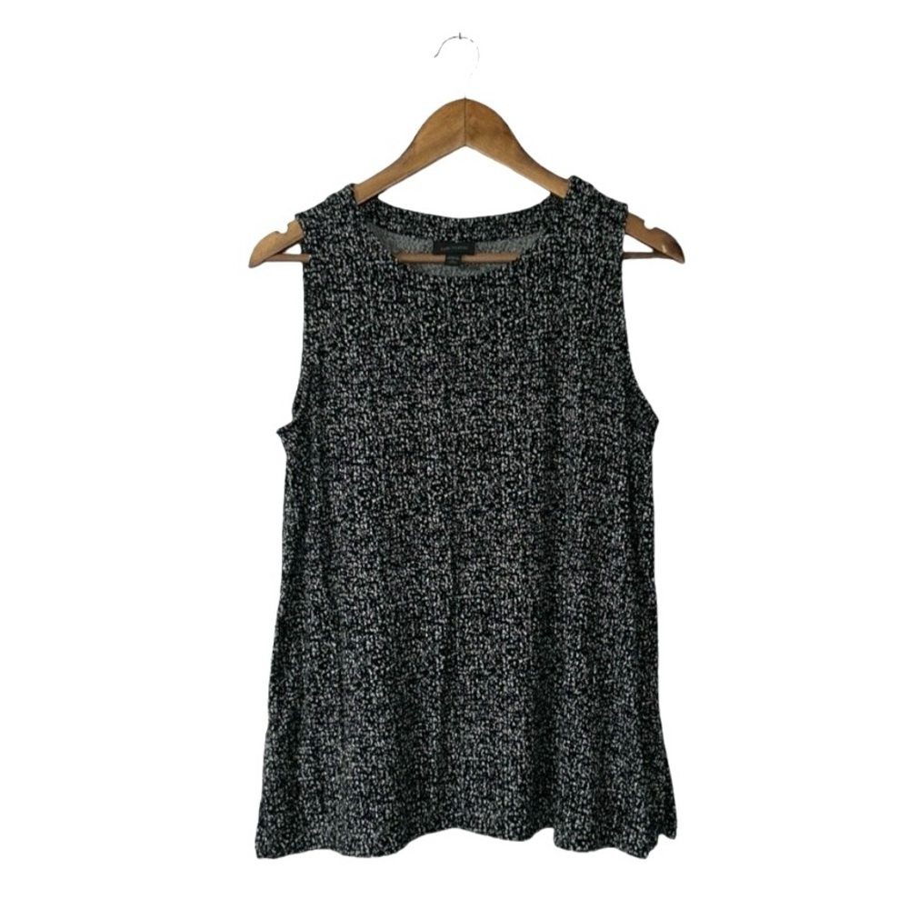 J.Jill Wearever Collection Tank Top Sleeveless Top Black White Travel Size Large